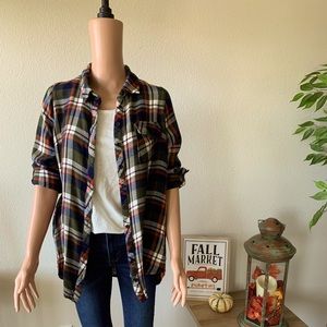 🍁(S) Tolani Collection Plaid Long Sleeve Shirt🍁